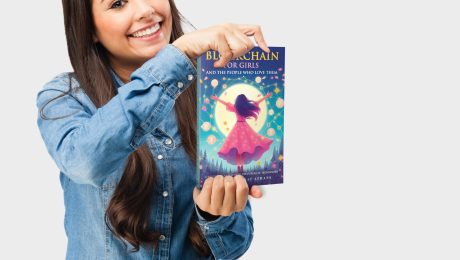 happy young woman with scissors