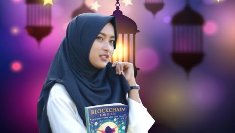 Woman with Hijab with Book